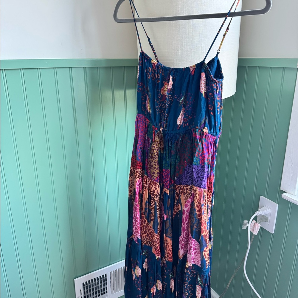 Colorful Maxi Dress with Spaghetti Straps